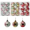 Party Decoration 6Pcs Tree Pattern Decorative Christmas Balls Pendant Plastic Xmas Ornaments For Household