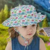 Berets Baby Sun Hat Protection Beach Bucket Wide Brim Summer Cute Cartoon Simple Classic Cap Neutral Flat Eaves Short