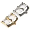 Uhrenarmbänder Edelstahl-Dornschließe Feinpolierter Riemengürtel 16 18 20 mm Silbergold Lederbandverschluss