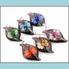 Pendentif Colliers 6 Pcs Fleur Intérieure En Gros À La Main Murano Murano Verre Mélange Couleur Fit Collier De Mode Bijoux Cadeaux Drop Deliv Dh1Ob