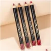 أقلام الرصاص الشفاه Handaiyan Matte Liner Set Lipstick Pencil 12 ألوانًا سهلة ارتداء عيون طبيعية طويلة و Lips Makeup Kit Drop Dh7cf