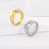 Anéis de casamento tyo romântico dupla camada cristal coração aço inoxidável jóias de luxo para acessórios gota de atacado