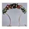 Party Decoration 2Pcs Wedding Arch Gold Backdrop Stand Metal Frame For 38 Inch Tall Flower Large Centerpiece Table Decor Drop Delive Dhy8V