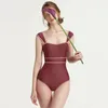 Women's Swimwear Swimsuit Female Hollow Monokini Solid Color Beach Bathing Suits Brazilian Korean Bikini 230111