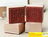 600pcslot 2015 New sweet lace series wood round stamp square shape gift stamp