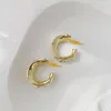 Dos Boucles D'oreilles En Métal Twist Pas De Trou Oreille Clips Pli Cercle Clip Boucle D'oreille Sans Piercing Minimaliste Bijoux CEk1146