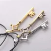 Pendentif Colliers Anime Attaque sur Titan Collier Métal Eren Clé Collier Charme Cosplay Bijoux Jouet Figure Shingeki No Kyojin Cadeaux