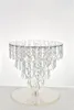 Festive Supplies Sparkling Crystal Clear Garland Chandelier Round Wedding Cake Stand With Bead Strands Birthday Party Decorations