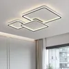 Lustres Nordic Minimalism Led Plafond Lustre Salon Moderne Smart Dimmable Lampe Chambre Blanc Métal Monté