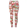 Leggings femme noël femmes pantalons longs impression numérique maigre Halloween pyjama crayon automne hiver pantalon vêtements de vacances