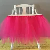 Table Skirt Tulle Wedding Skirts Baby Shower Party Decoration Tutu High Chair Supplies Event Desk Cover
