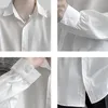 Camisas casuais masculinas Camisa sólida de verão Men de manga comprida Business Business White Man Luxury Respirável Masculina Roupas Classic Button Top 230111