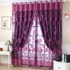 Curtain 250cm X 100cm Flower Tulle Door Window Drape Panel Sheer Scarf Valances Curtains 4 Colors