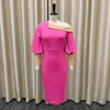 Plus w rozmiarze 3xl biurowe sukienki Kobiety Zimowe puff rękawe sukienka bodycon sukienka swobodna chude eleganckie sukienki midi seksowne klubowe impreza noszenie masowych przedmiotów streetwear 8469