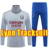 Uzun Kollu 23/24 MAILLOT LYON SOCKER TRACHSUITS 2023 2024 Olympiques Lyonnais Futbol Gömlekleri Memphis G Futbol Gömlek Erkekler Eğitim Seti Trailsuit Ceket