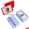 Jewelry Boxes Gift Cardboard Ring Cases With Padding Gifts Paper Box For Earring Pendants Necklaces Beads Drop Delivery Packa Dhgarden Dhpuf