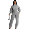 Women's Tracksuit Solid Color Long Sleeve Turtleneck and Fringe Trousers Two Piece Suit Winter Casual Knit Thickening Homewear Matching Set 230110