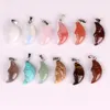 Pendant Necklaces 12pcs/Lot Random Colors Shrimp Shape Natural Mineral Crystal Cherry Quartz Charms For Earrings Bracelet Making