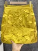 Kjolar Twotyle Solid Slim kjol för kvinnor Hög midja Patchwork Applices Floral Mini Female Summer Clothes Fashion 230110