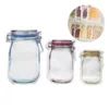 Ensembles d'organisation de stockage des aliments Mason Jar en forme de sac à fermeture à glissière réutilisable BK conteneur Cookie Snacks bonbons sacs étanches cuisine Drop D Dhnab