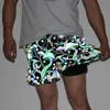 Shorts pour hommes Arrivée réfléchissant hommes nuit jogging réfléchissant la lumière champignon coloré ins respirant vêtements d'été bermuda masculina 230130