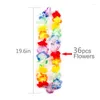 Fleurs décoratives 1 Pcs Hawaiian Leis Guirlande Artificielle Collier Hawaii Printemps Fête Fournitures Plage Fun Guirlande DIY Cadeau Décoration