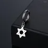 Hoop Earrings 1pc No Ear Hole Stainless Steel Round Wire Bone Clip Cross Triangle Star Dangle Pendant Earring