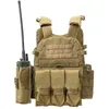 Мужские жилеты, нейлоновая сумка, тактический жилет Molle Gear, бронежилет, охотничья пластина, аксессуары для страйкбола, 6094, военный боевой армейский жилет Wargame, 230111