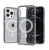 Custodia morbida in silicone magnetico Magsafing con cristalli glitterati per IPhone 13 15 Pro Max 13 Mini 14 Plus IPone Iphne IPhone12 Bling Cover