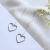 Brincos de garanhão Long Tassel Love Pinging Stainless Steel 2023 Trendência da moda Ladies Summer Jewelry Girls Party Gifts Gifts