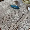 Table Cloth Retro Cotton Thread Crochet Lace Tablecloth American Handmade Rose Pattern Tea Sofa Piano Dust Cover Towel