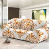 Stol täcker guldlinje geometrisk elastisk täckning soffa l-formad 1/2/3/4 sits universal hemdekorationsskydd