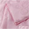 Blankets Blanket Mberry Silk Blanket/Quilt/Comforter For Winter/Summer King/Queen/Twin Size White And Pink Handwork Duvet Drop Deliv Dhtca