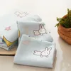 Set di biancheria da letto Cartoon Anime Moon Cute Girl Copripiumino blu Lenzuolo Federa Set trapunta in filato di cotone a doppio strato