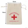 Gift Wrap 100/50Pcs Hangover Kit Bags Wedding Favor Holder Bag Red Cross Cotton Linen Reery Event Party Supplier Drop Delivery Home Dhkbn