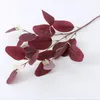 Decorative Flowers 5pcs 3 Forks Artificial Plant Eucalyptus Leaves Flower For Wedding Home Room Decoration Simulation Green Plants