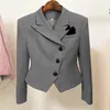 Women's Suits Stunning Fashion Designer Jacket Women Slim Fit Red Short Blazer