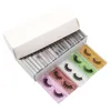 رموش كاذبة 3D Mink Lashes Colorf Eyelash Packaging Box in BK 10 style مع بطاقة MTICOLOR BASE مصنوعة يدويًا بالجملة ماكياج العين LAS DHIDA
