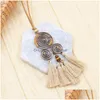 Pendentif Colliers Bohème Mode Bijoux Femmes Vintage Collier Creux Assels Corde Pull Drop Livraison Pendentifs Dhtfy