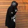 Men's Hoodies Sweatshirts Rhinestones Spider Web Skeleton Print Black Y2k Goth Long-sleeve Full Zip Hoodies Oversized Jacket American Fashion -selling 230111