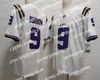 American College Football Wear LSU Tigers 2 Justin Jefferson voetbalshirt White Purple 3 Odell Beckham Jr. College Mens genaaide truien 150th Patch