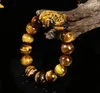Bangle 16MM Natural Colorful Tiger Eye Stone Beads Pixiu Men Jewelry Bracelet