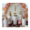 Other Festive Party Supplies Round Cylinder Pedestal Display Art Decor Cake Rack Plinths Pillars For Diy Wedding Decorations Holid Dht8E