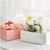 Gift Wrap Crystal Box PVC Portable Transparent Flower Packaging Floral Bag Beautif överraskning Bröllopsceremonin Cake Drop Delivery Home DHHI7