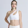 Vêtements de gymnastique sans anneau en acier, hauts courts de sport, soutien-gorge à une épaule, résistant à la course, au Yoga, à l'entraînement respirant, à bretelles croisées, sous-vêtements