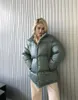 Women's Down Parkas Design Women Winter Parka Stylish Down Jacket Coat Green Grey White Ytterkläder 230111