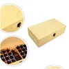 Storage Boxes Bins 25 Holes Essential Oils Wooden Box 5Ml /10Ml /15Ml Bottles Spa Yoga Club Case Organizer Container Drop Delivery Dh9Sn