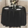Tkanina stołowa 1pcs satynowy obrus 5790120 biały czarny kolor stały kolor na przyjęcie urodzinowe Dorad