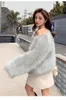 Women's Bur Young Models of Imitation Raccoon Outerwear For Winter 2023 Black Keep Warm Style Fashion Coat Women Y857