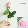Dekorativa blommor kransar verklig touch rose gren stam latex hand känsla känns simulering konstgjord silikon hem bröllop dekorekorativ